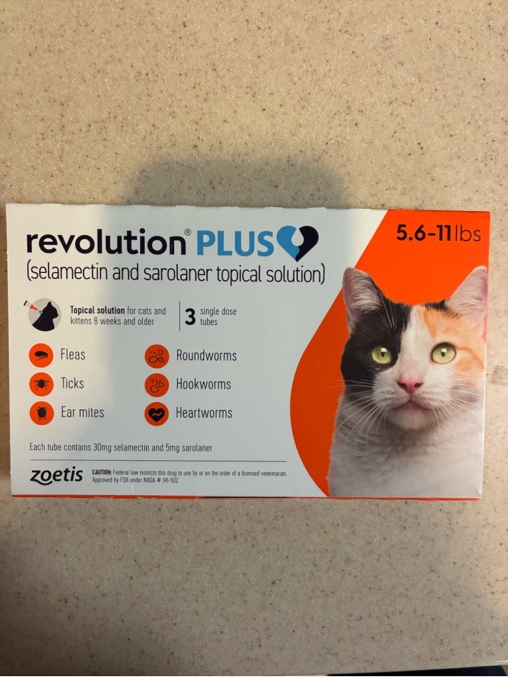 Revolution Plus cats 5.6-11 lbs 3 month supply